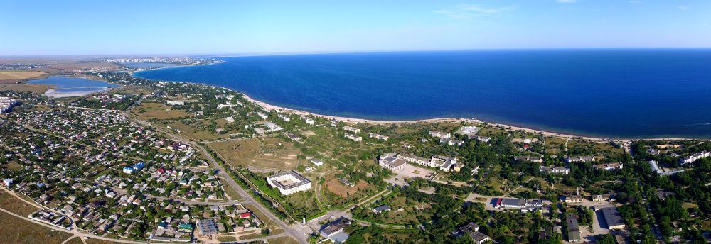 Отдых в поселке Заозерное – панорама с воздуха